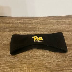 Pitt Panthers Fleece Headband Black Unisex Embroidered Logo